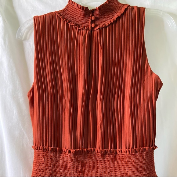 Nanette Lepore  Sleeveless Rust Midi Dress - Picture 4 of 7